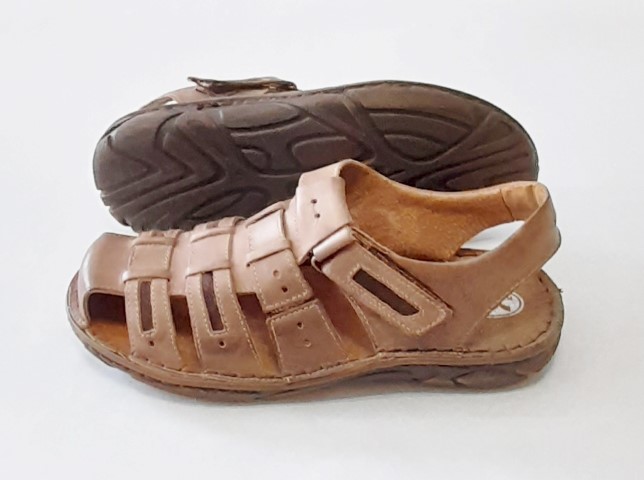 5905 KLONDIKE hnedé kožené sandále