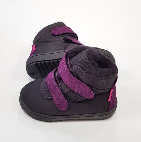 6181 MAZUREK fialovo čierne kožené topánky