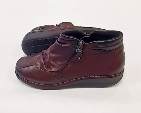 6572 AXEL bordové kožené topánky