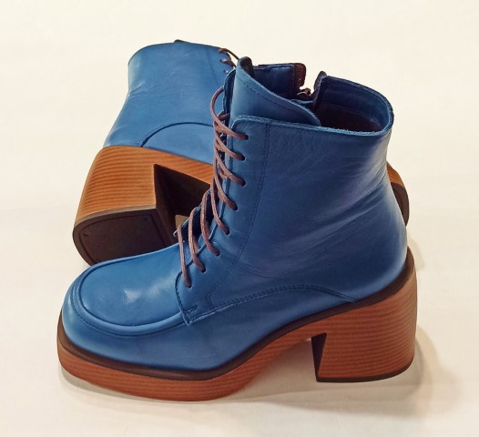 6275 MAMMAMIA modré kožené topánky